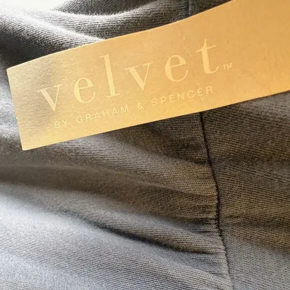 NWT Velvet by Graham & Spencer Halter Dress Blue Cotton Silk Trim Size L Western - Picture 9 of 11